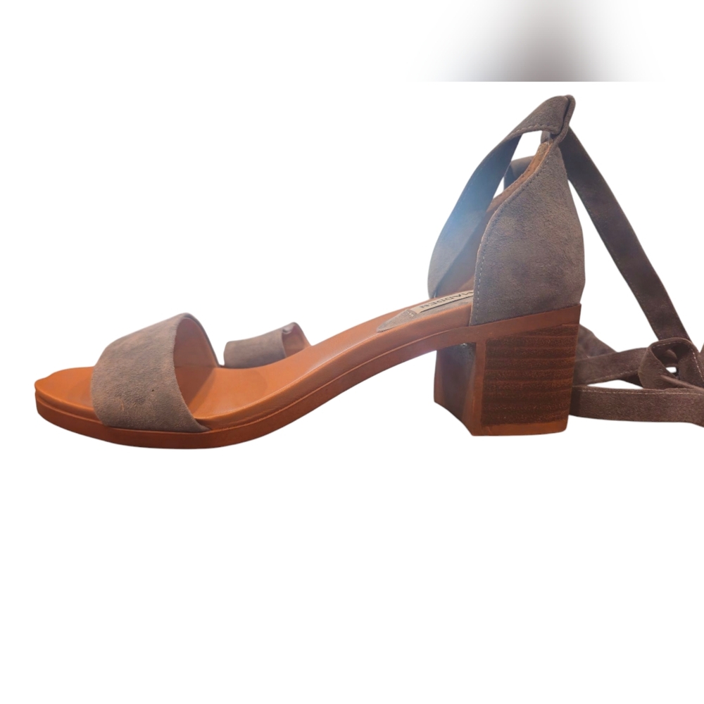 Steve Madden Blue Suede Lace-Up Sandals - Picture 3 of 7